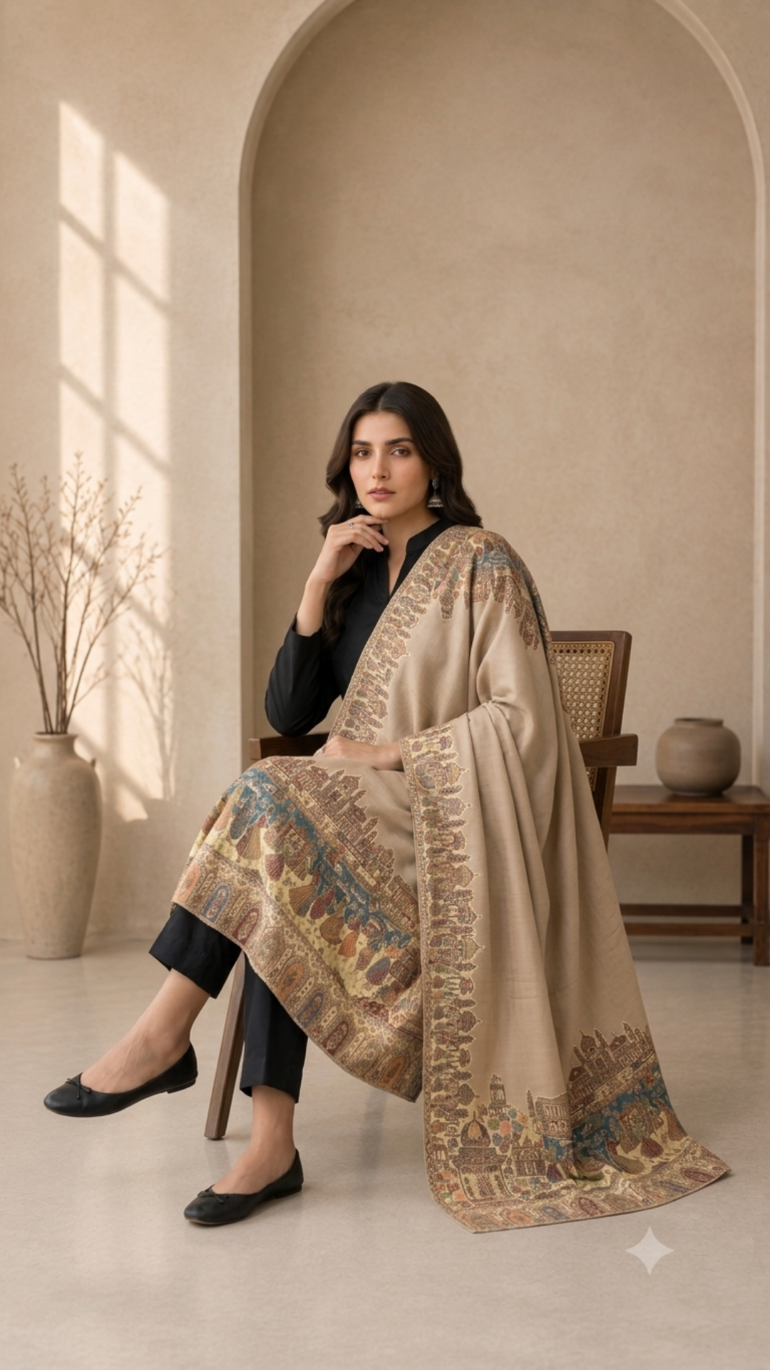 Non Reversible Fine Wool  Unisex Shawls - Pack of 1 With Premium  Curated Box Packaging