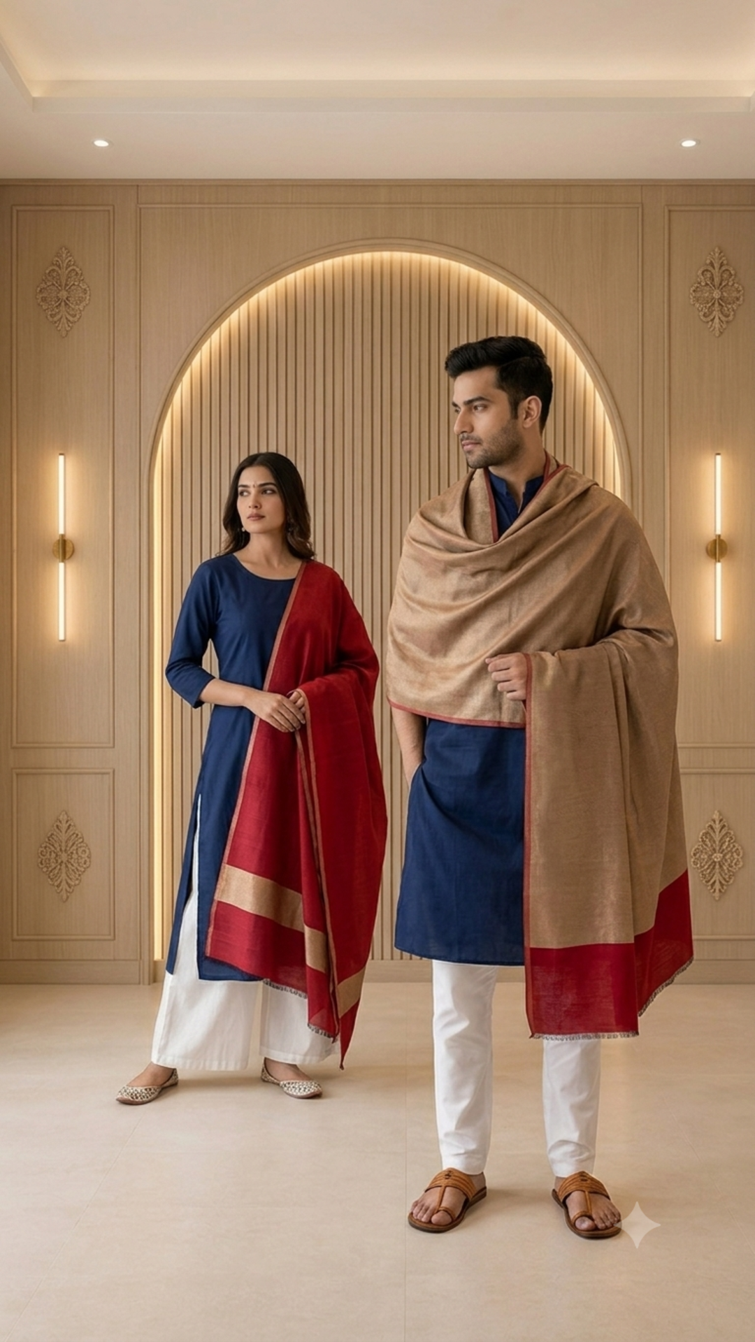 Reversible Fine Wool  Unisex Stoles - Pack of 1 With Premium  Curated Box Packaging