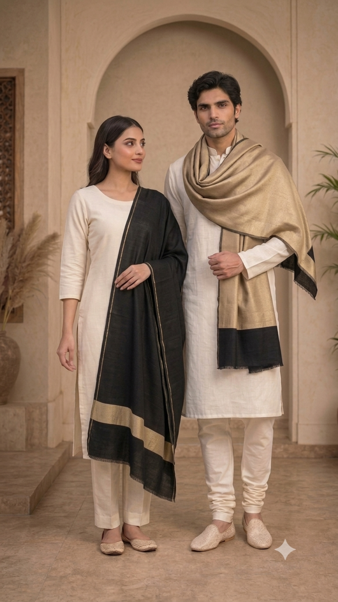 Reversible Fine Wool  Unisex Stoles - Pack of 1 With Premium  Curated Box Packaging