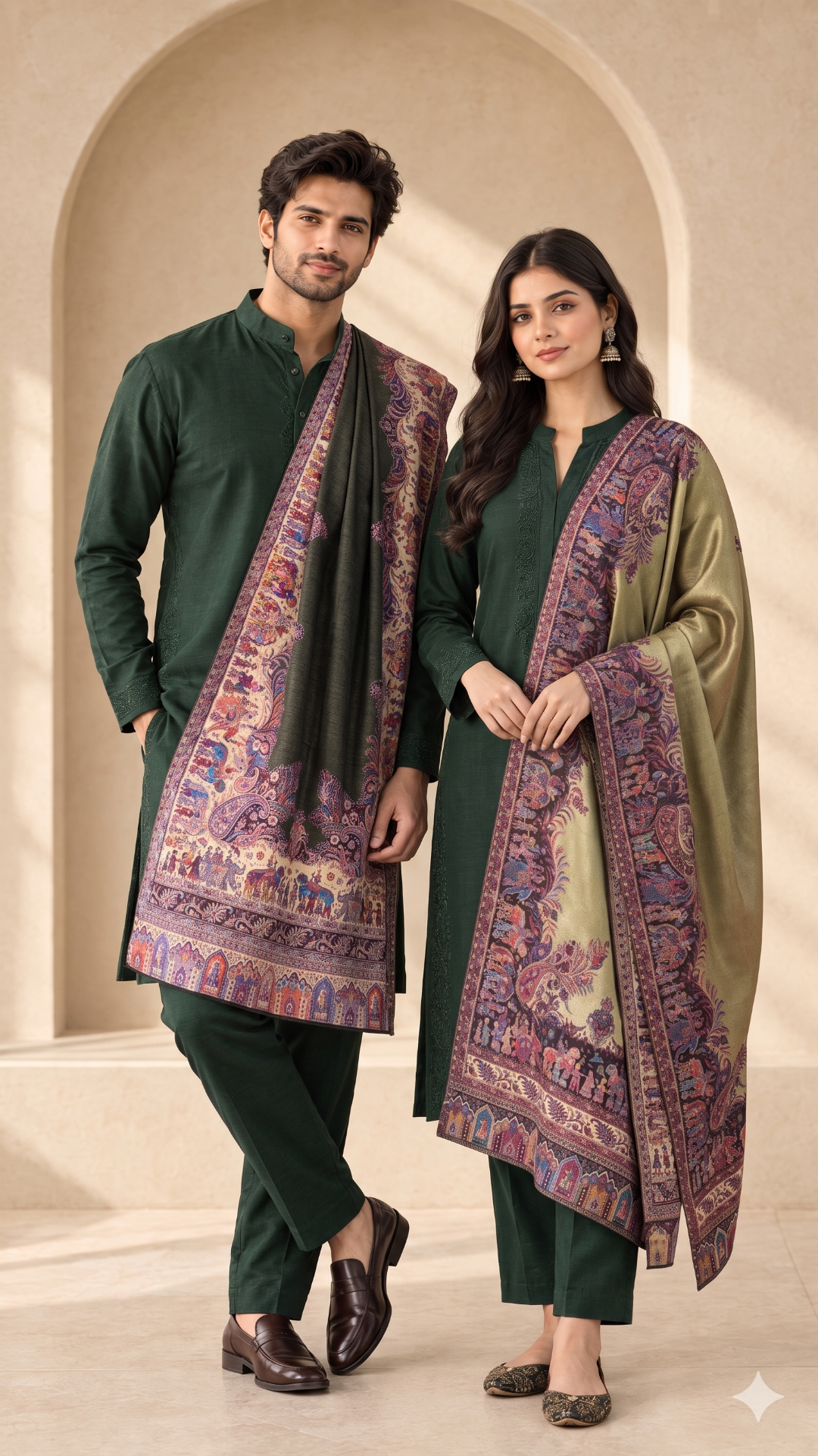 Reversible Moonlight  Heritage Unisex Shawls - Pack of 1 Premium Curated Box Packaging