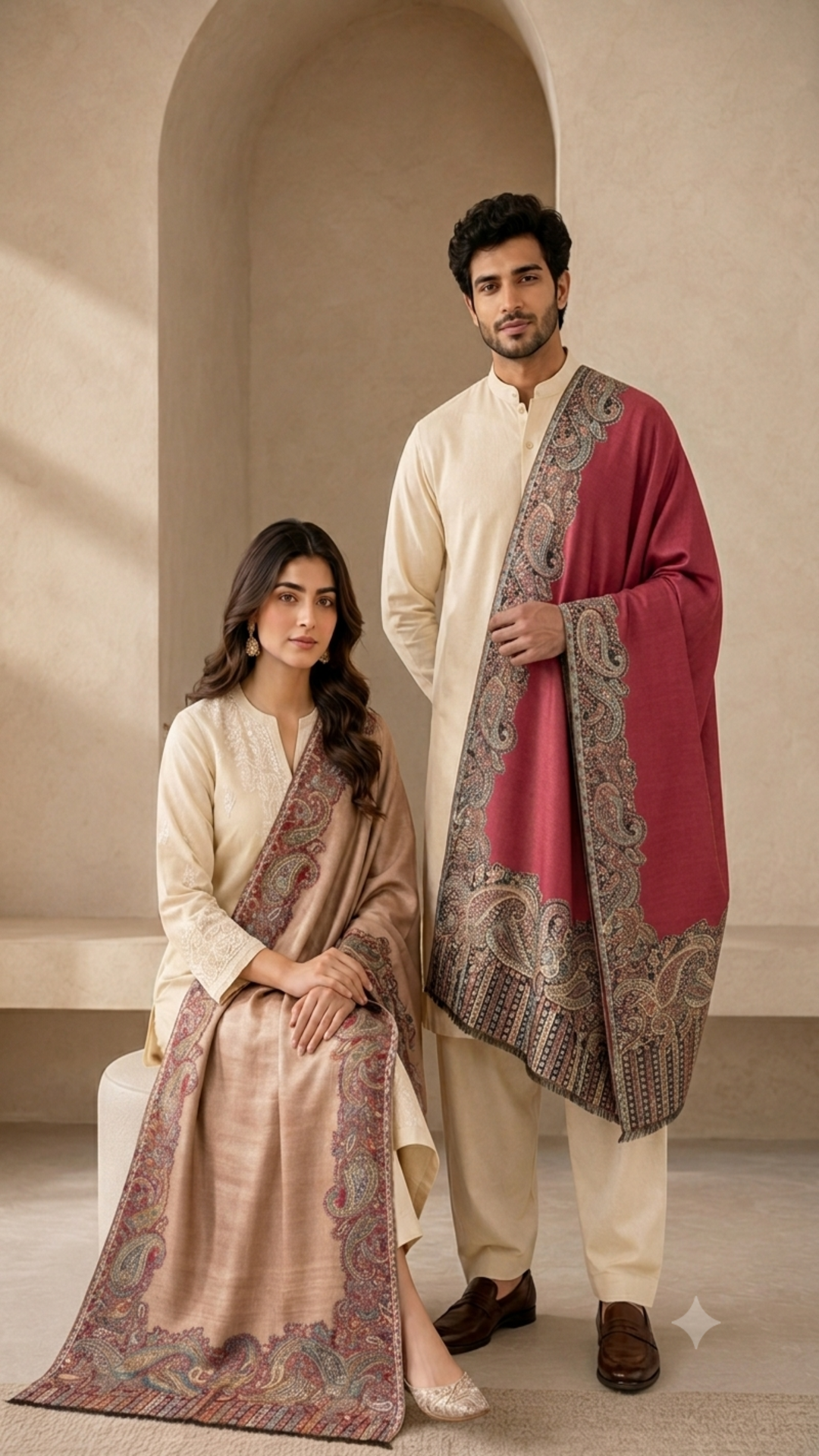 Reversible Fine Wool  Unisex Stole - Pack of 1 With Premium  Curated Box Packaging