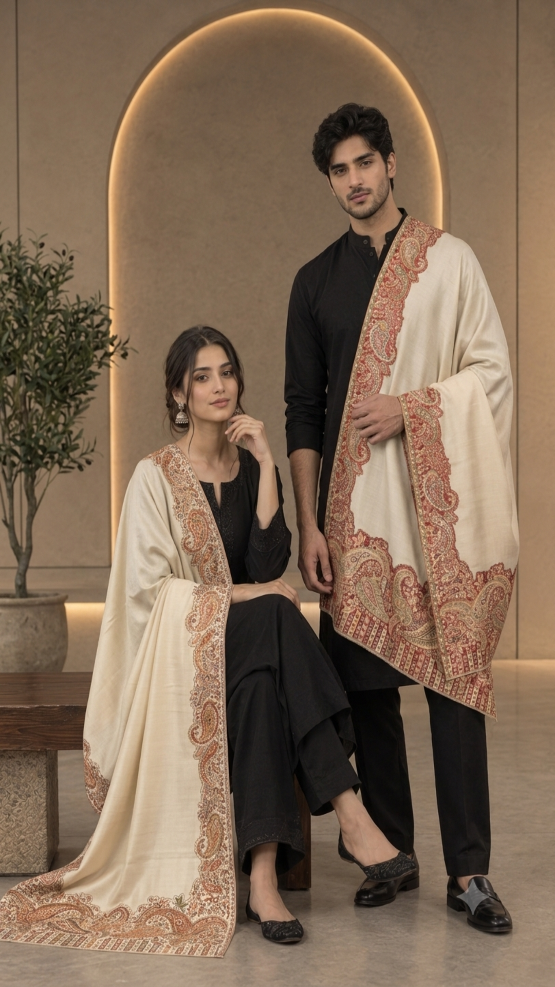 Reversible Fine Wool  Unisex Stole - Pack of 1 With Premium  Curated Box Packaging