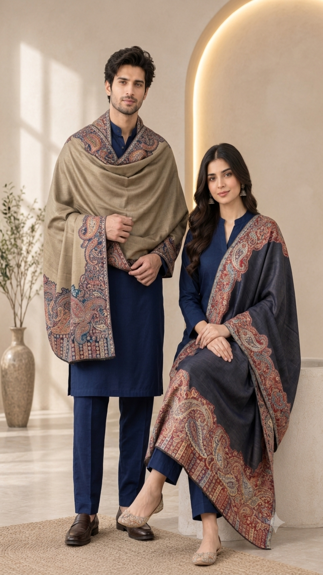 Reversible Fine Wool  Unisex Stole - Pack of 1 With Premium  Curated Box Packaging