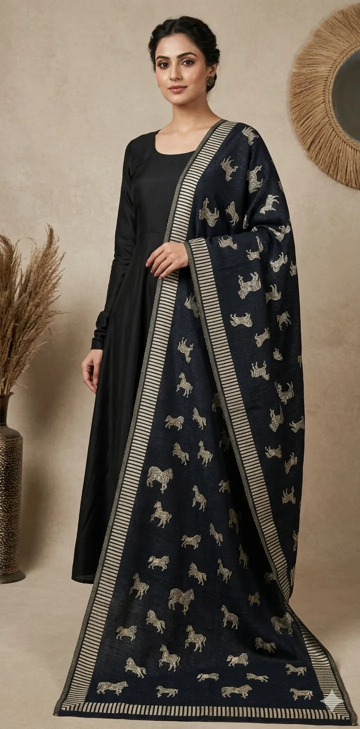 Reversible Pashmina Unisex Stoles With Curated Box Packaging