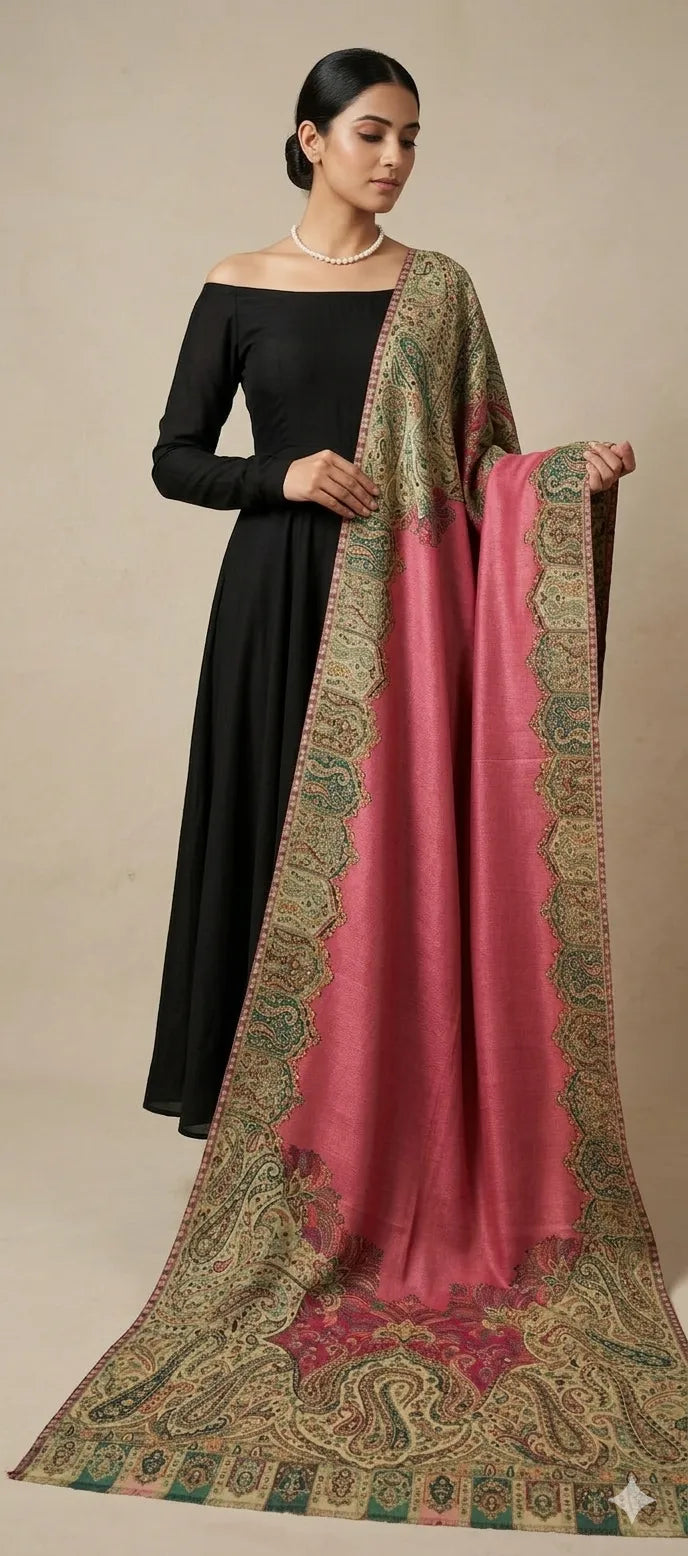 Moonlight Reversible Pashmina Shawls With Curated Box Packaging