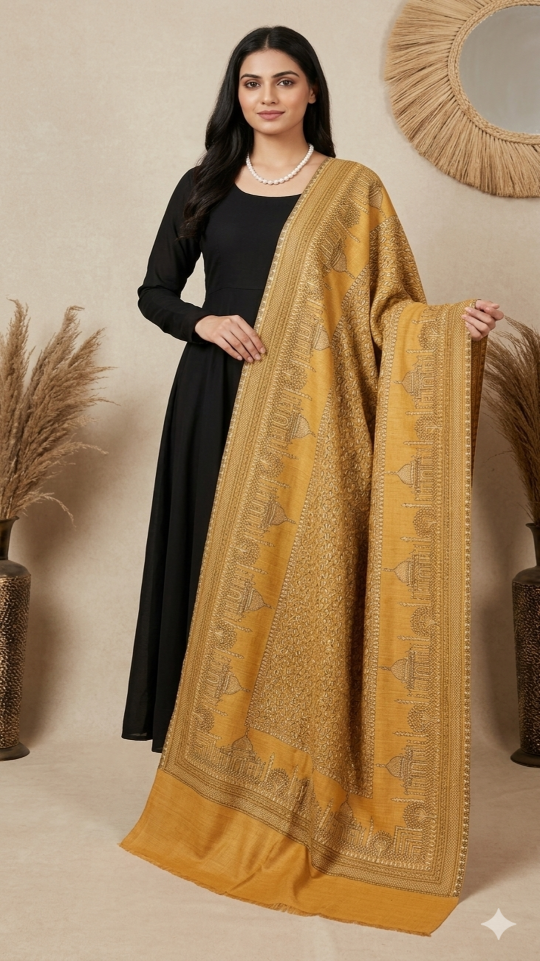 Taj Reversible Pashmina Unisex Stoles With Curated Box Packaging