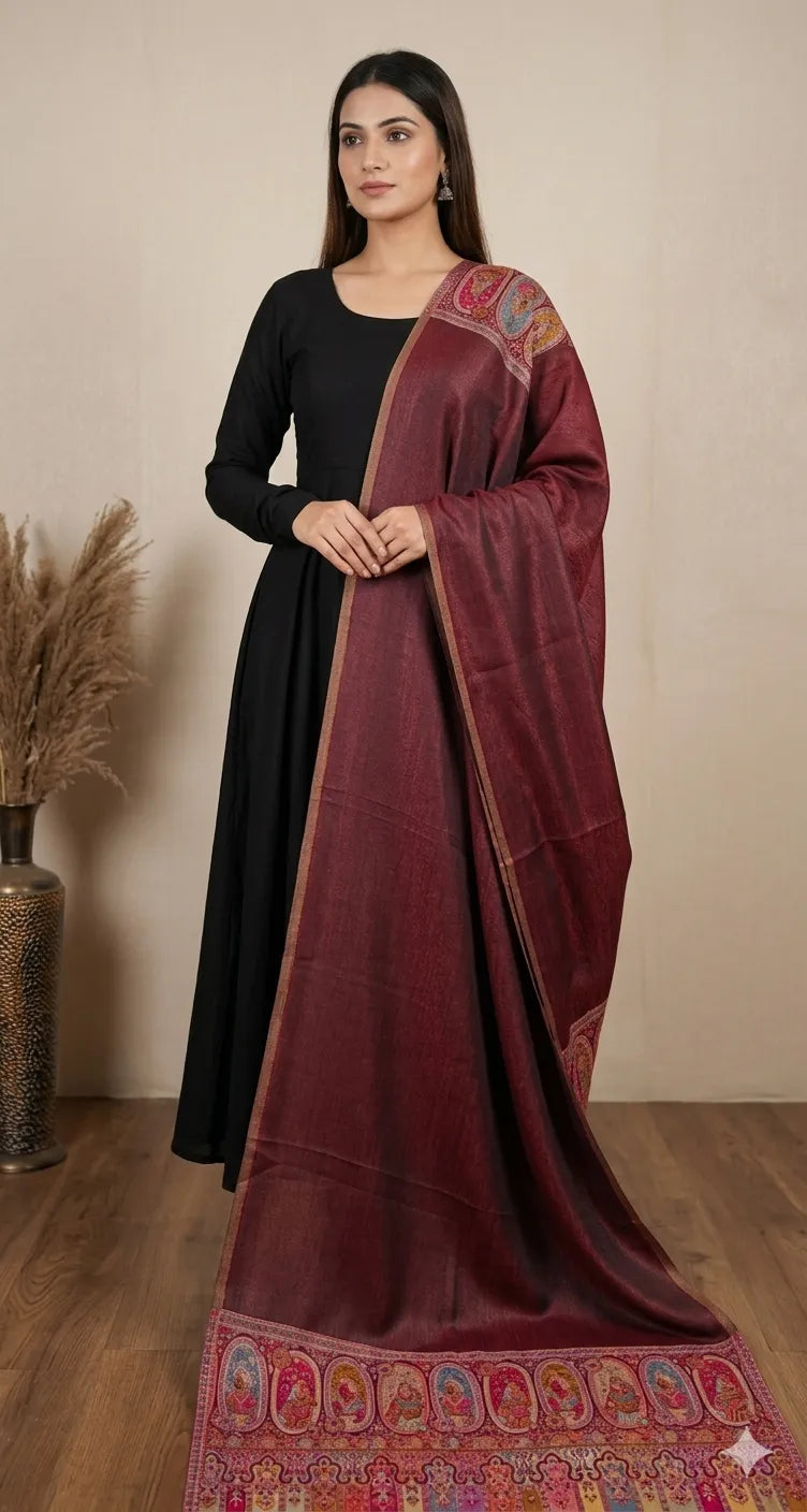 Reversible Pashmina Unisex Stoles With Curated Box Packaging