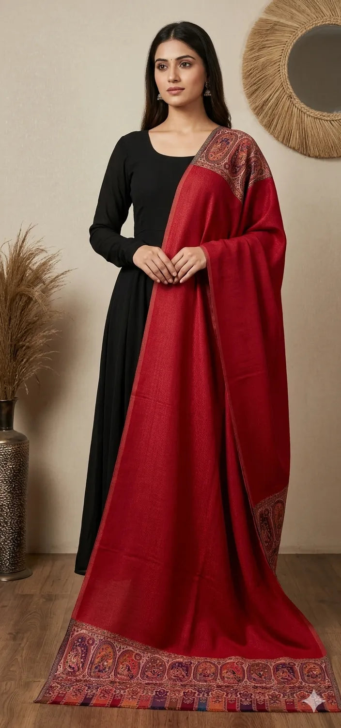 Reversible Pashmina Unisex Stoles With Curated Box Packaging