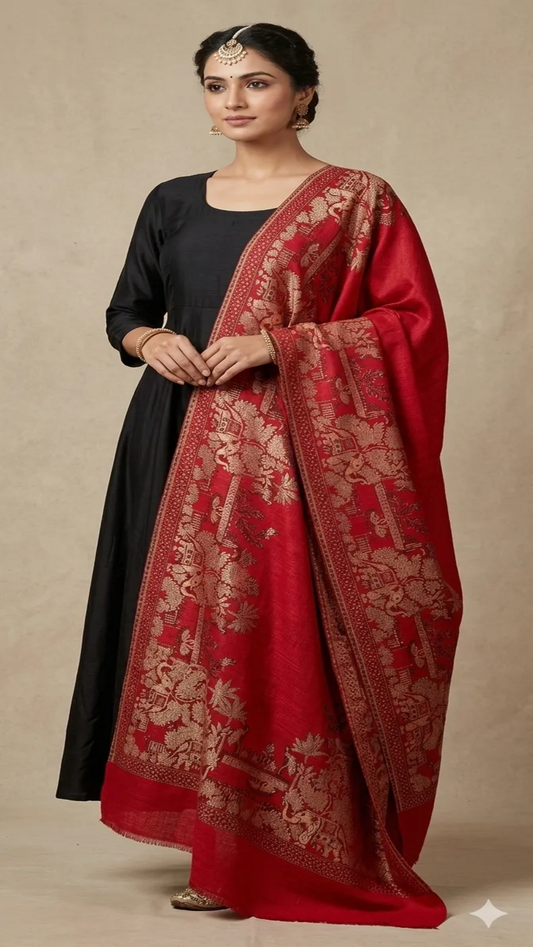 Graceful Non Reversible Pashmina Unisex Stole With Curated Box Packaging