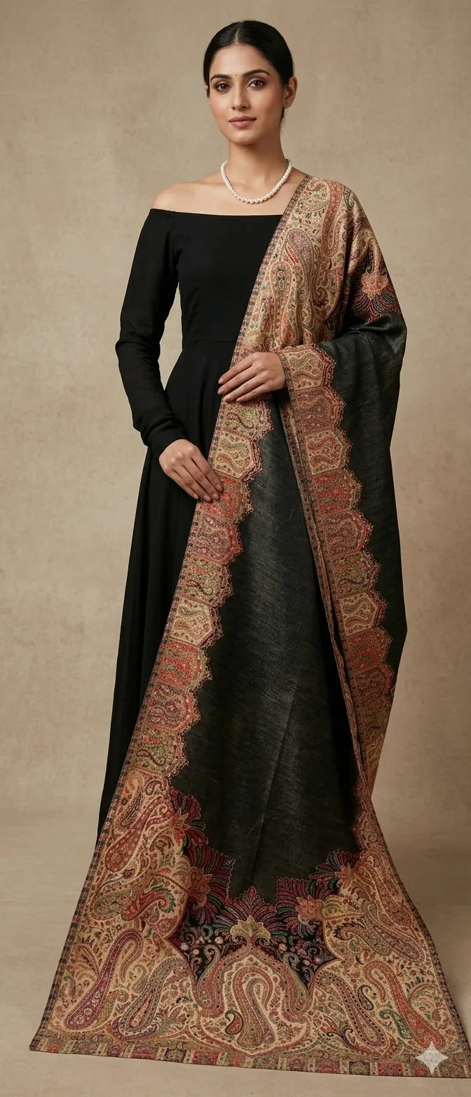 Moonlight Reversible Pashmina Shawls With Curated Box Packaging