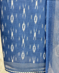 Serene Ethnic Style Linen Cotton Unstitched Suit