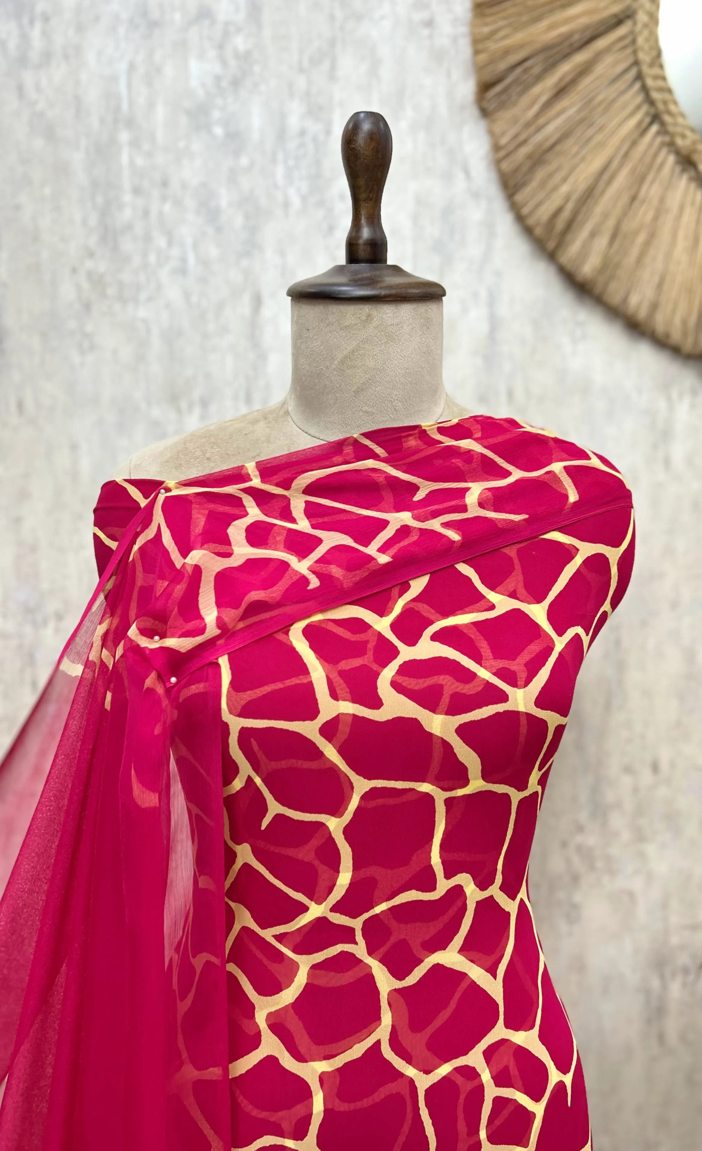 Gilded Mosaic Georgette Unstitched Suit