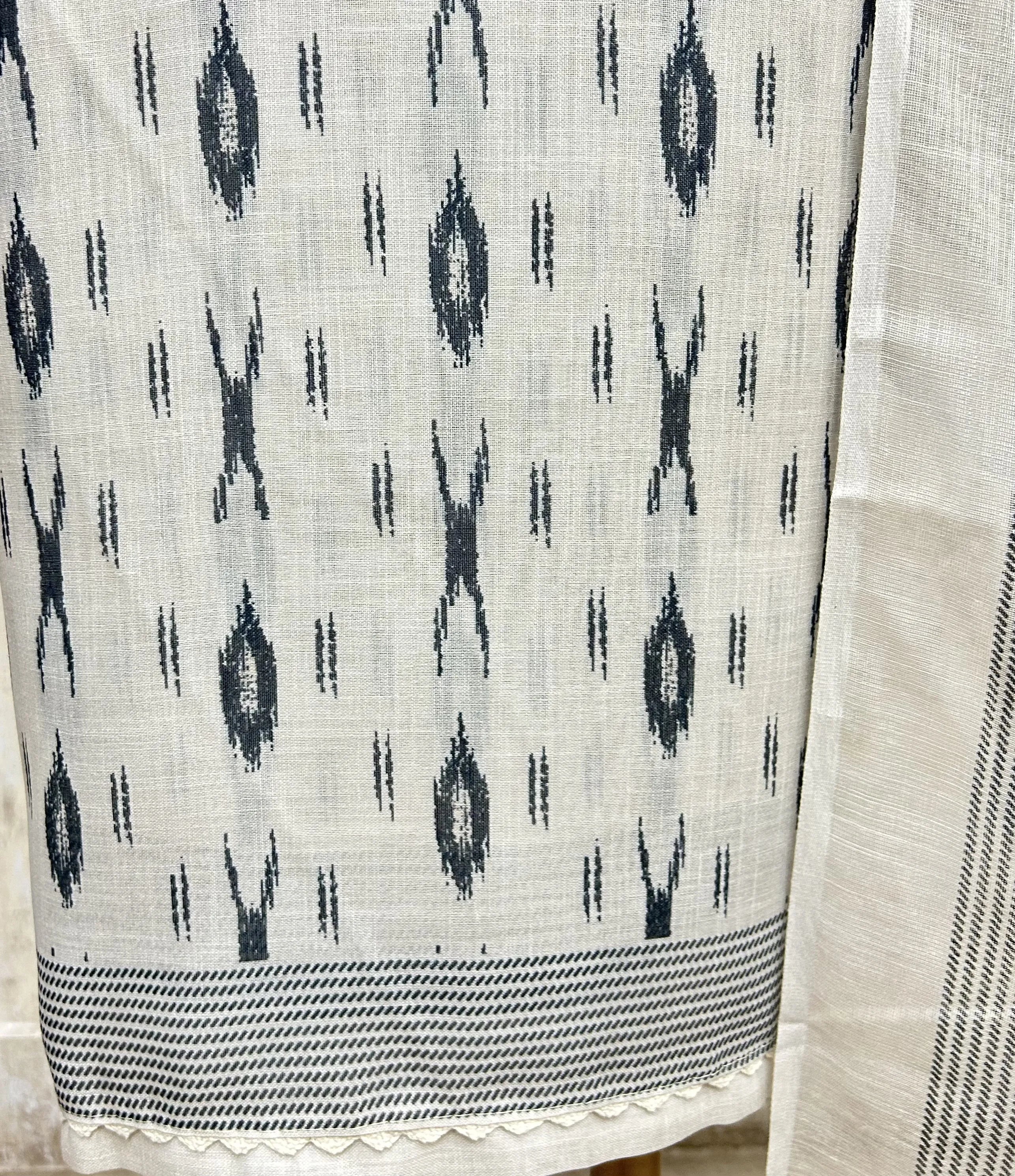 Serene Ethnic Style Linen Cotton Unstitched Suit