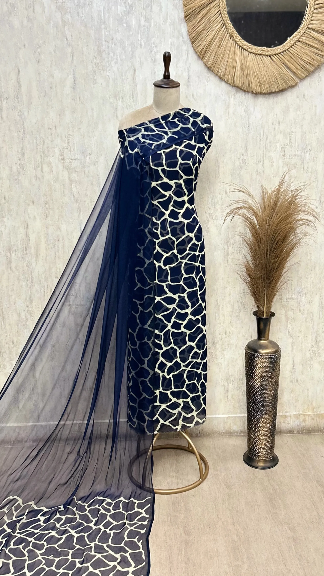 Gilded Mosaic Georgette Unstitched Suit