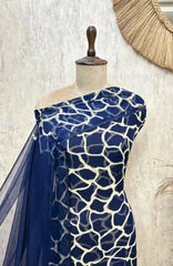 Gilded Mosaic Georgette Unstitched Suit