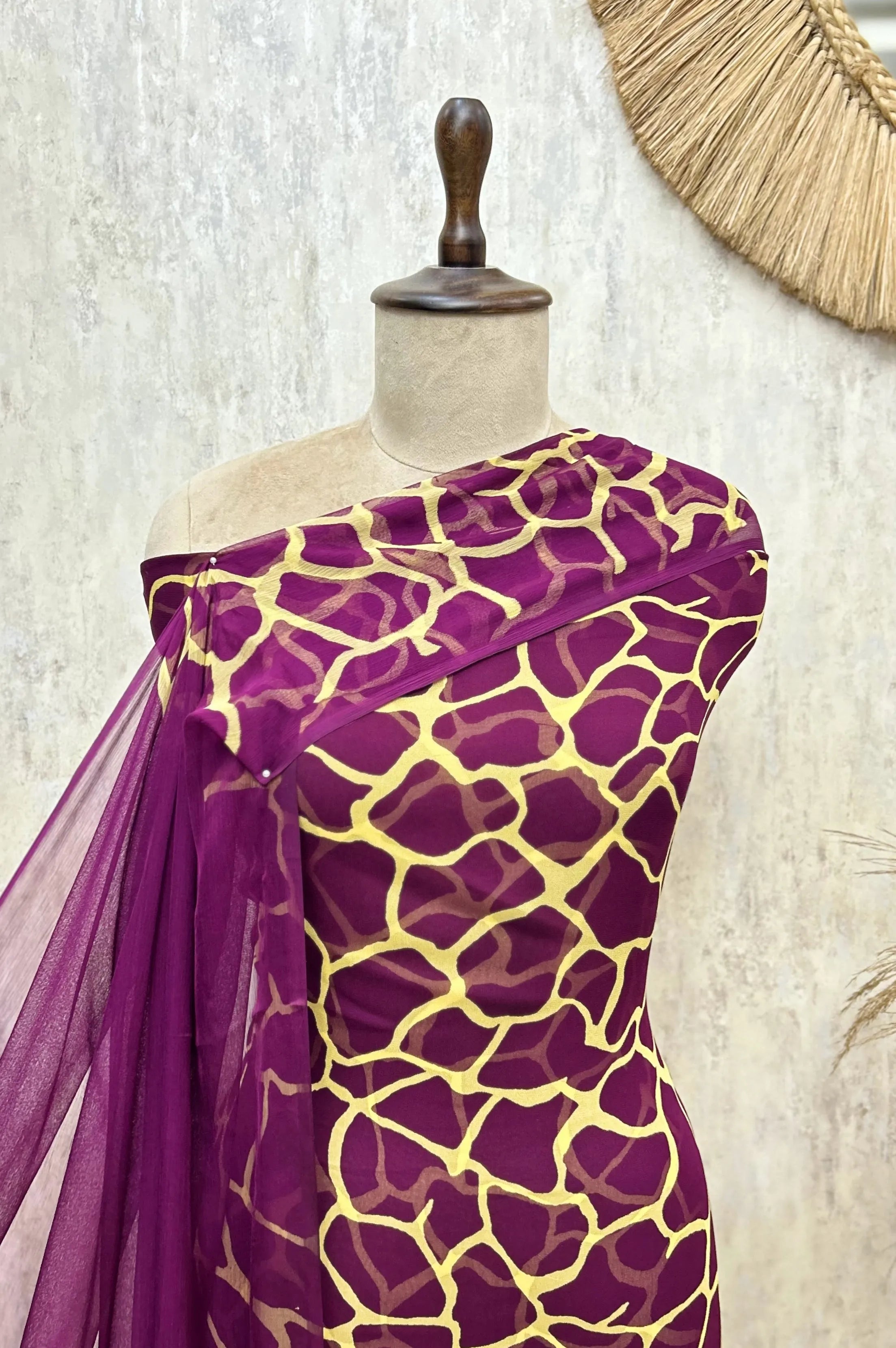 Gilded Mosaic Georgette Unstitched Suit