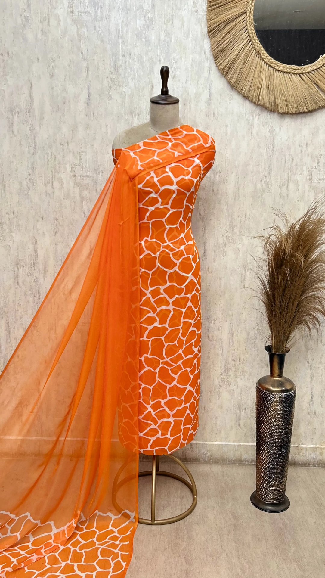 Gilded Mosaic Georgette Unstitched Suit