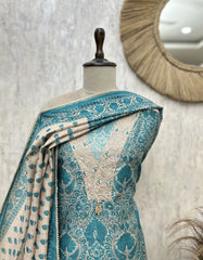 Rose Blossom Heritage Linen Unstitched Suit