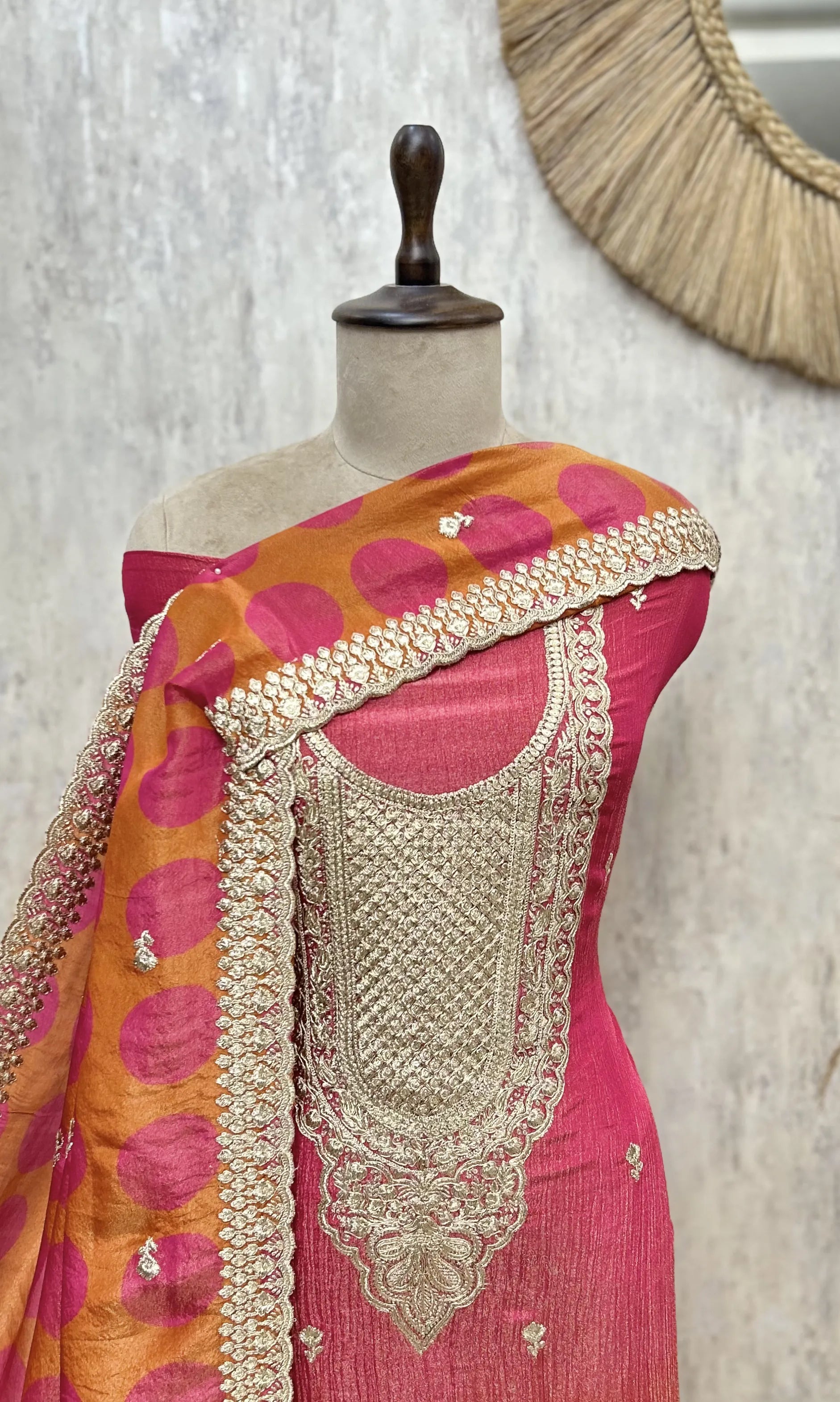 Celestial Crush Tissue Unstitched Suit