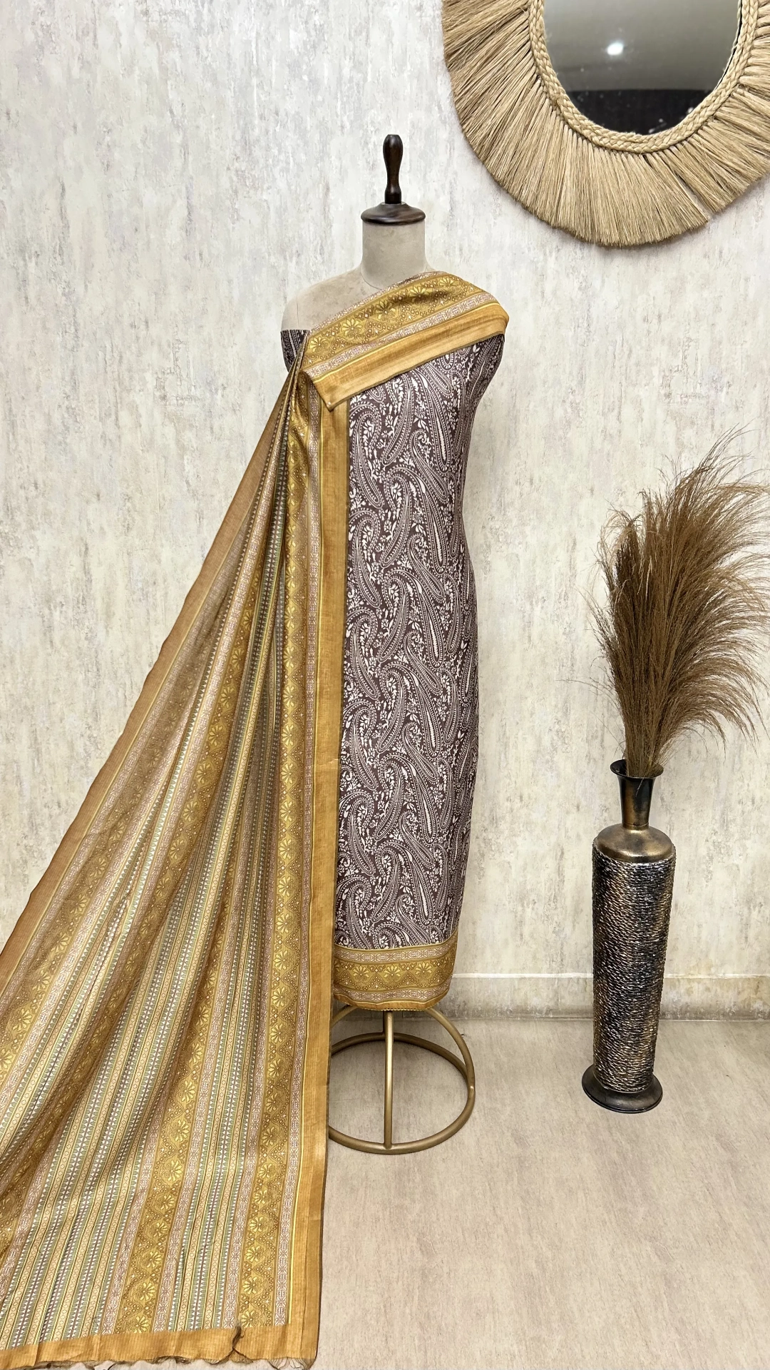 Heritage Maheshwari Cotton Unstitched Suit