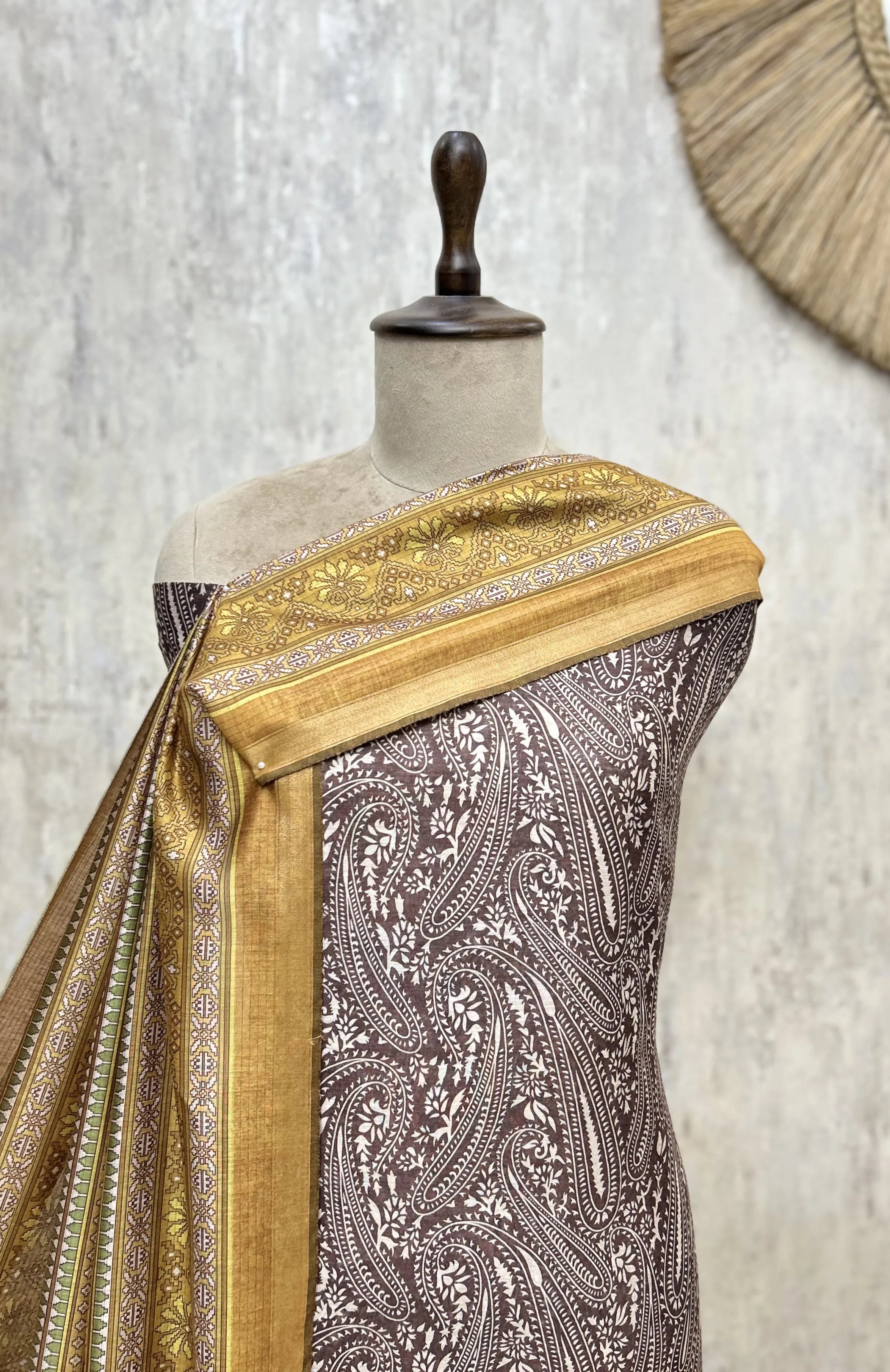 Heritage Maheshwari Cotton Unstitched Suit