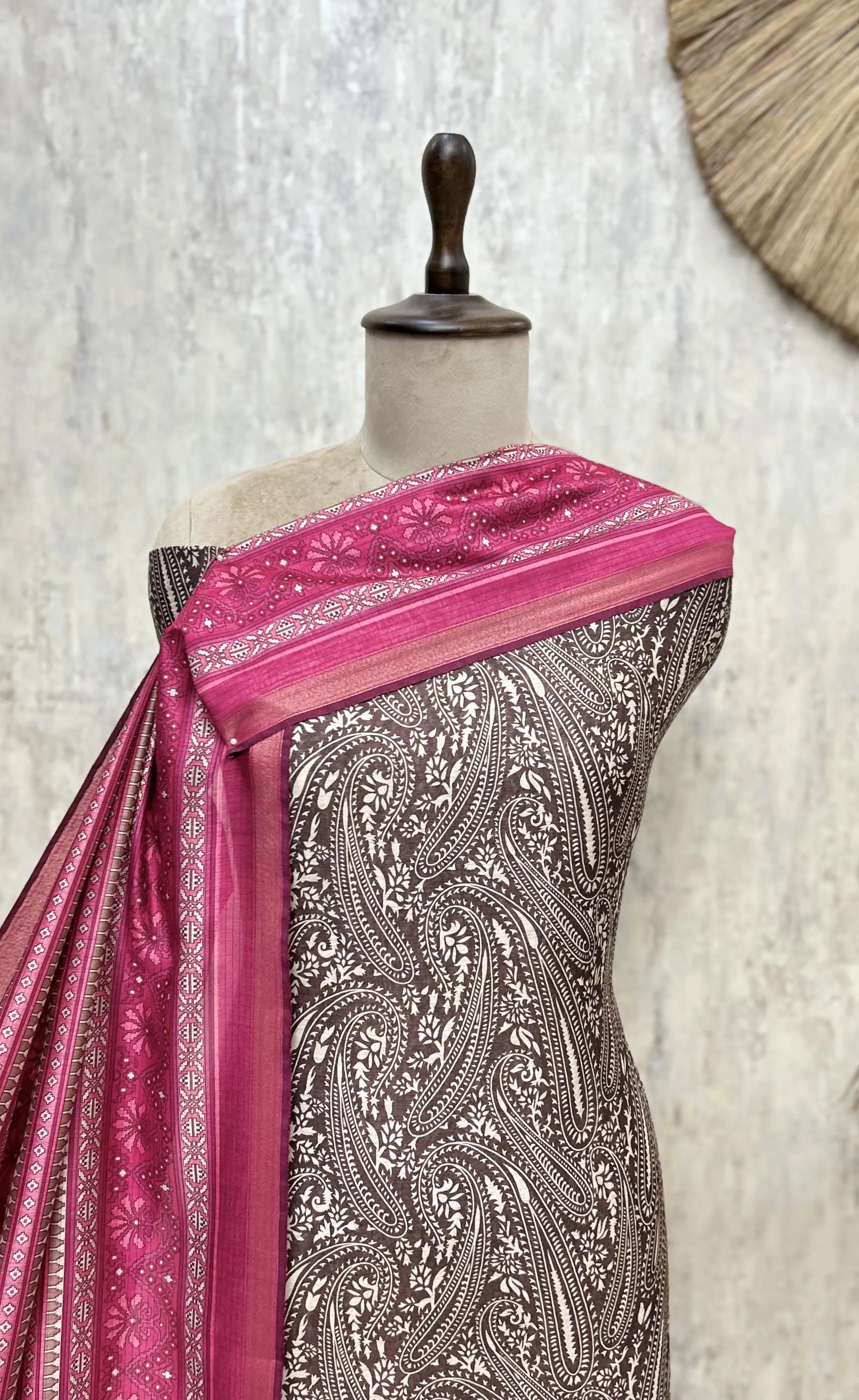 Heritage Maheshwari Cotton Unstitched Suit