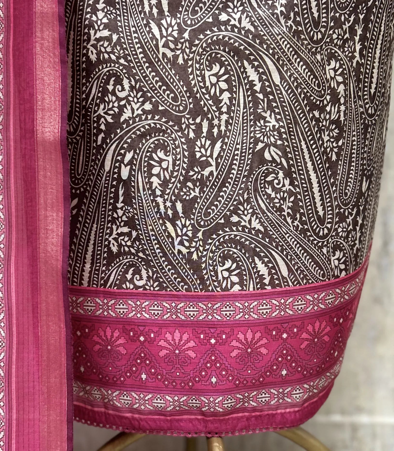 Heritage Maheshwari Cotton Unstitched Suit