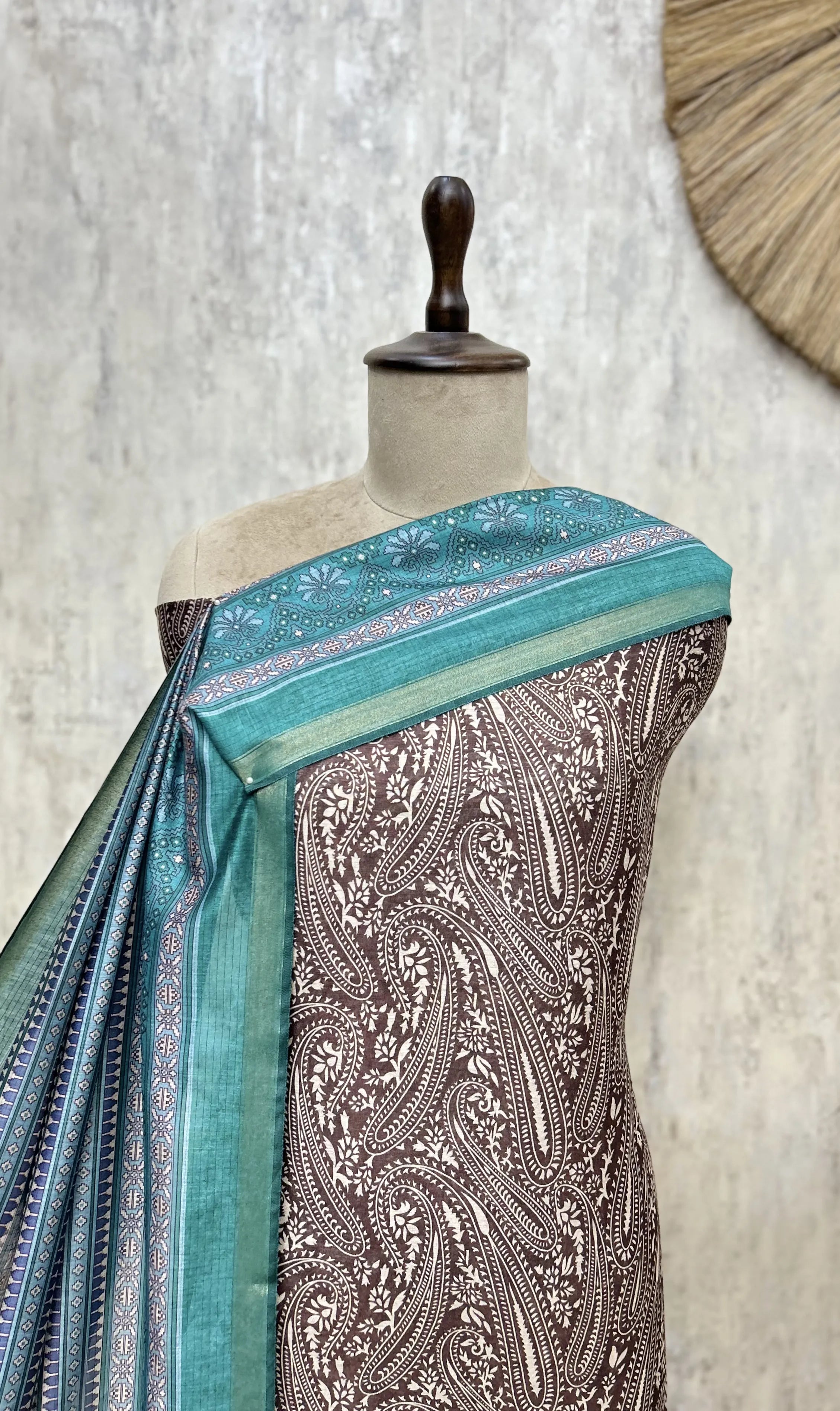 Heritage Maheshwari Cotton Unstitched Suit