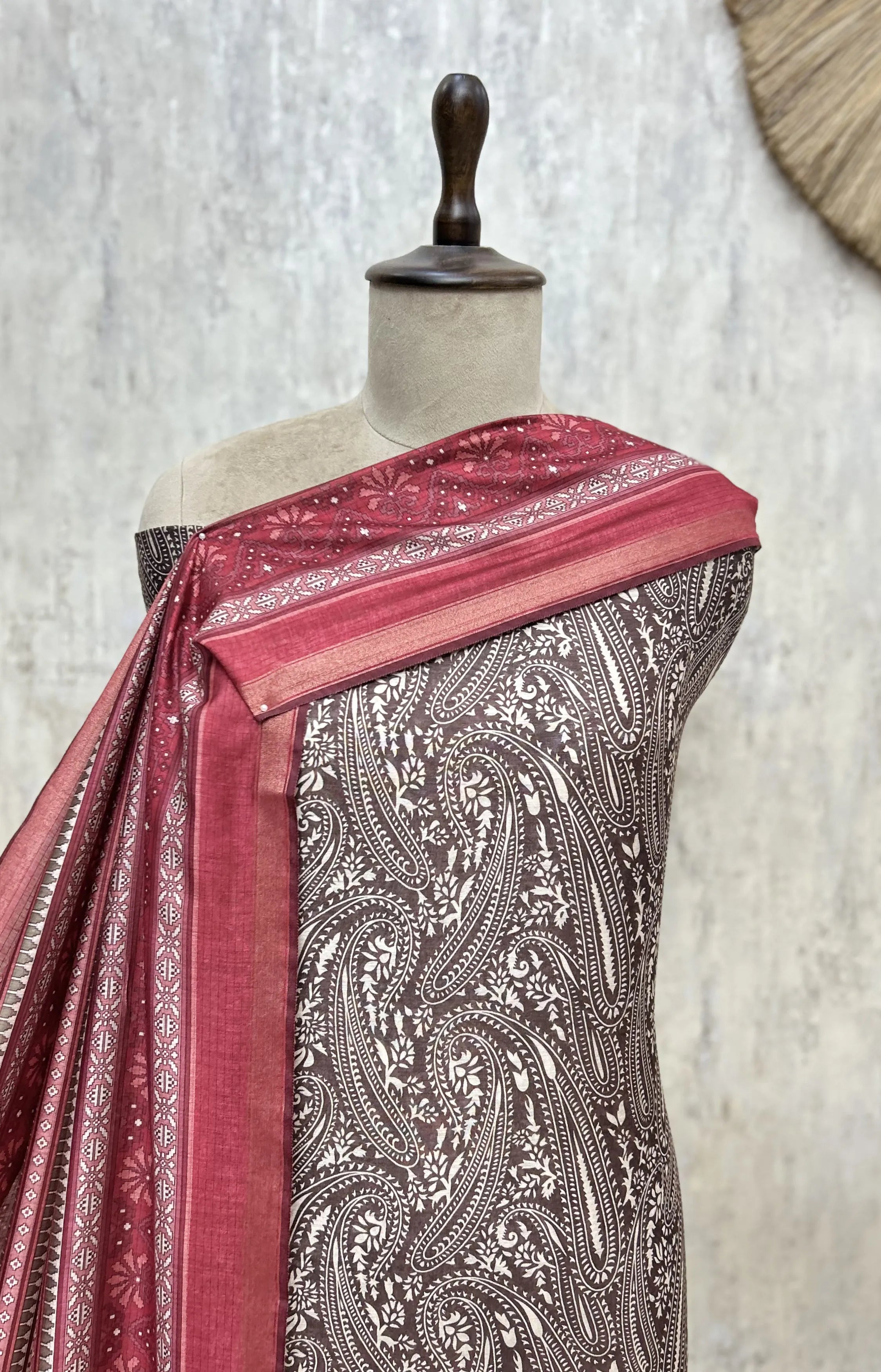 Heritage Maheshwari Cotton Unstitched Suit
