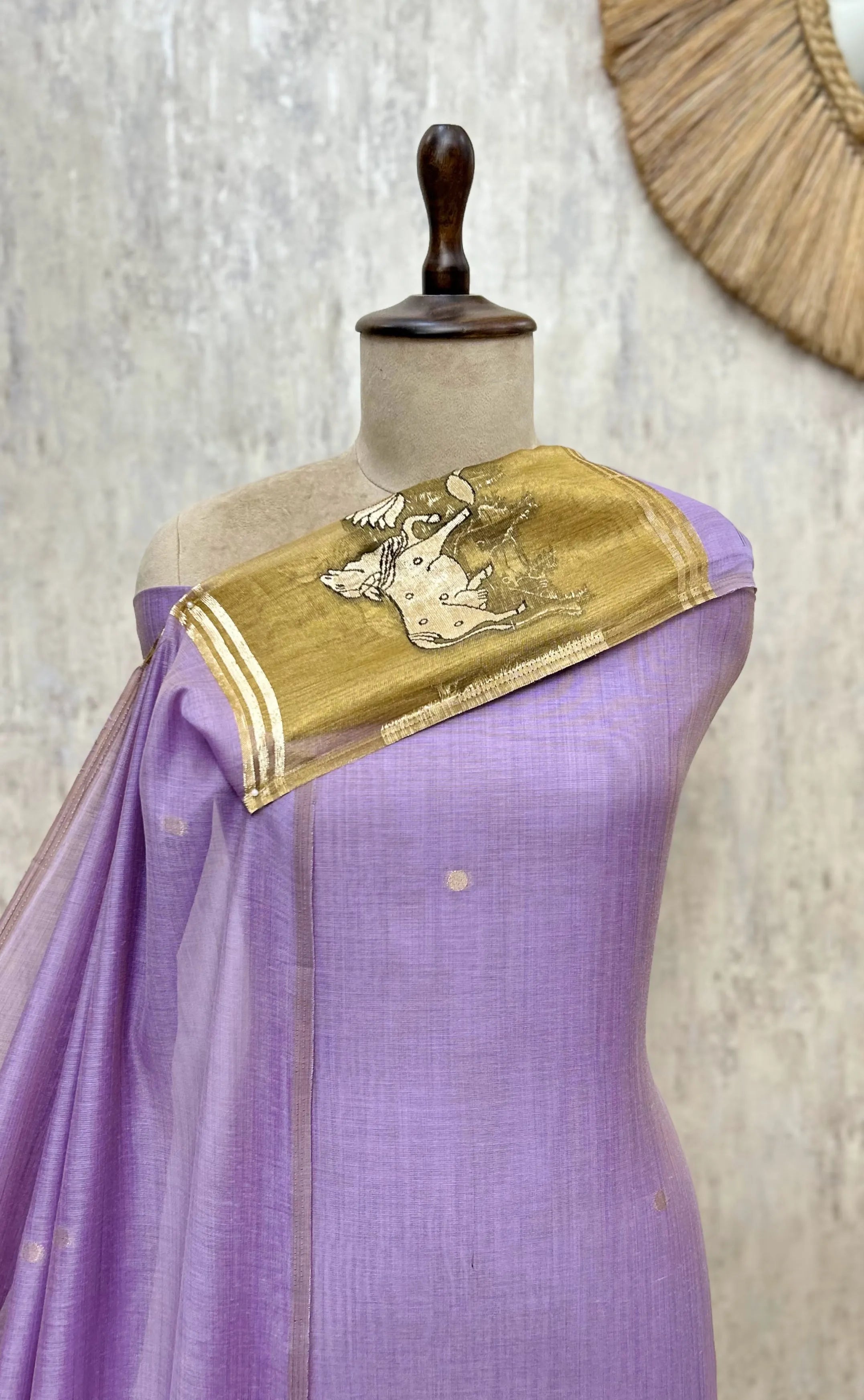 Subtle Elegance Jamdani Linen Unstitched Suits