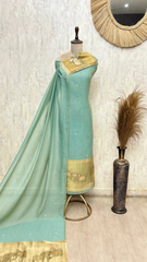 Subtle Elegance Jamdani Linen Unstitched Suits