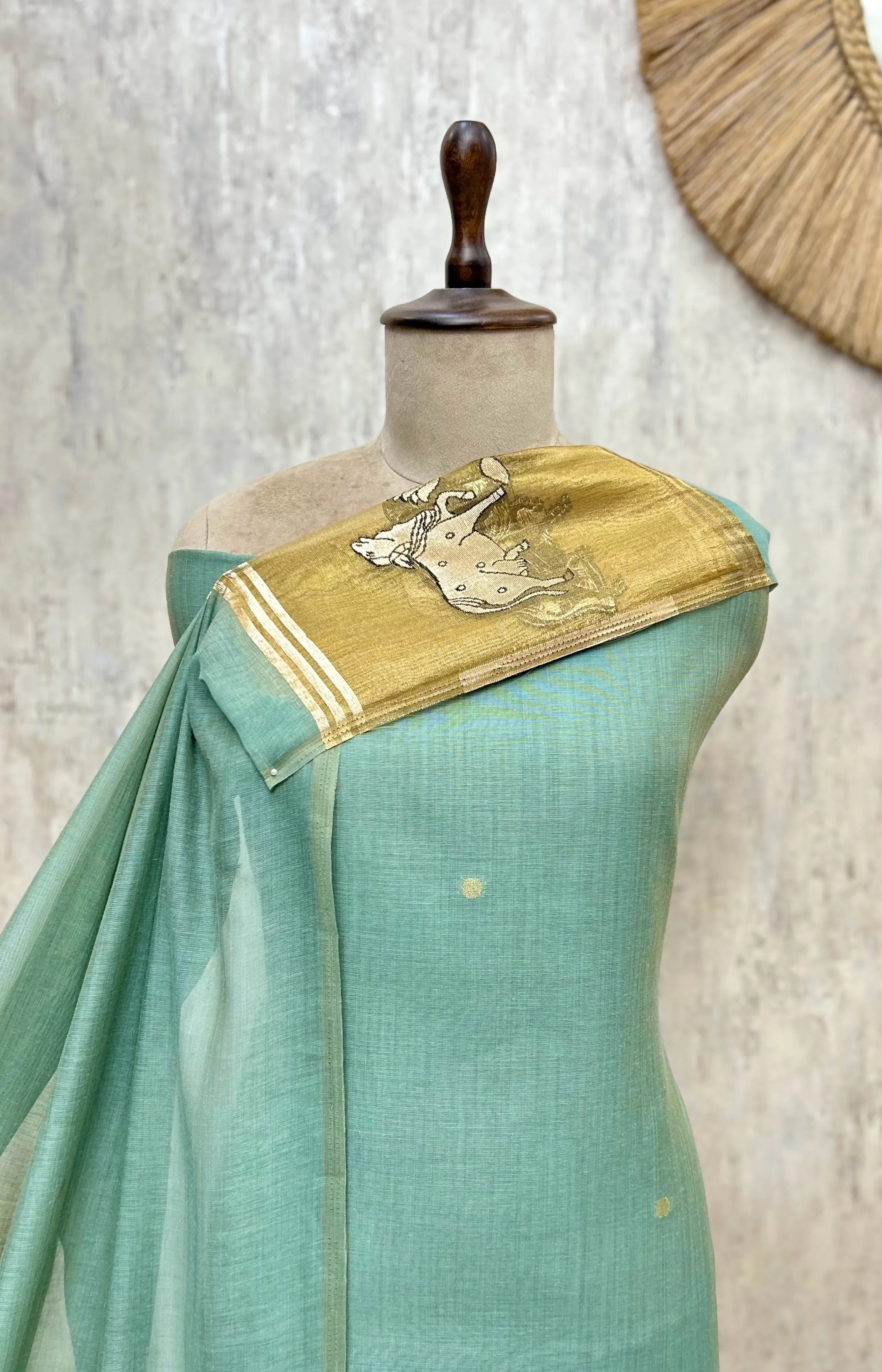 Subtle Elegance Jamdani Linen Unstitched Suits