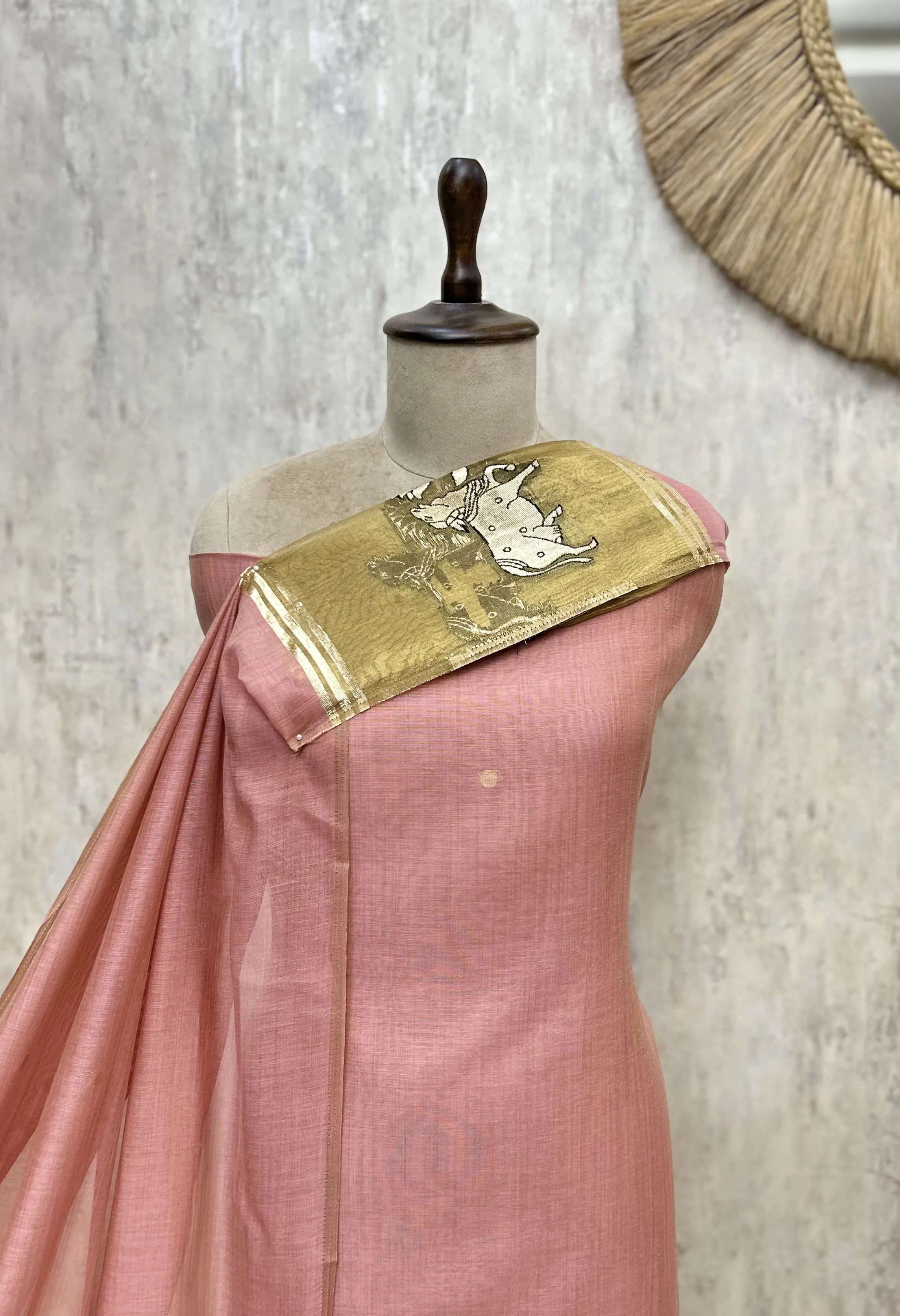 Subtle Elegance Jamdani Linen Unstitched Suits