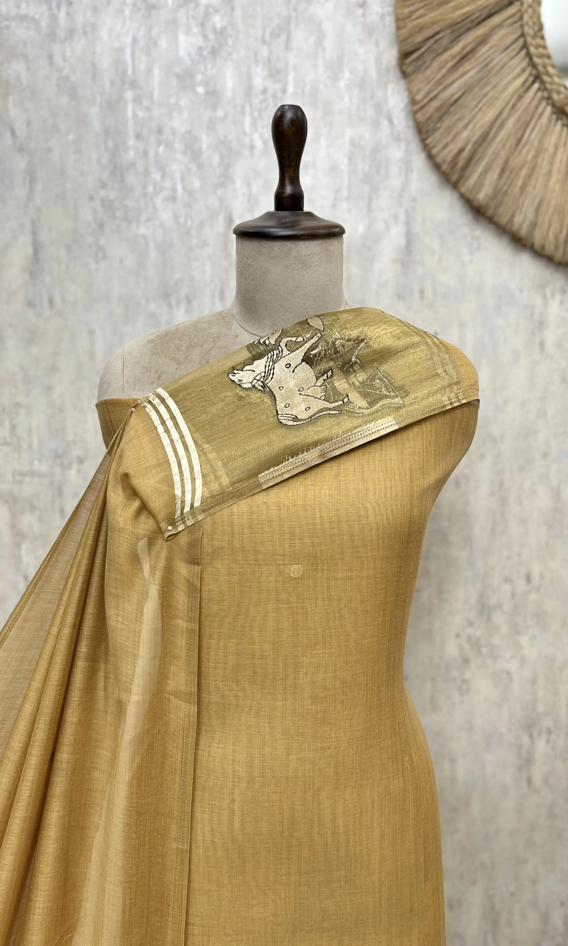 Subtle Elegance Jamdani Linen Unstitched Suits