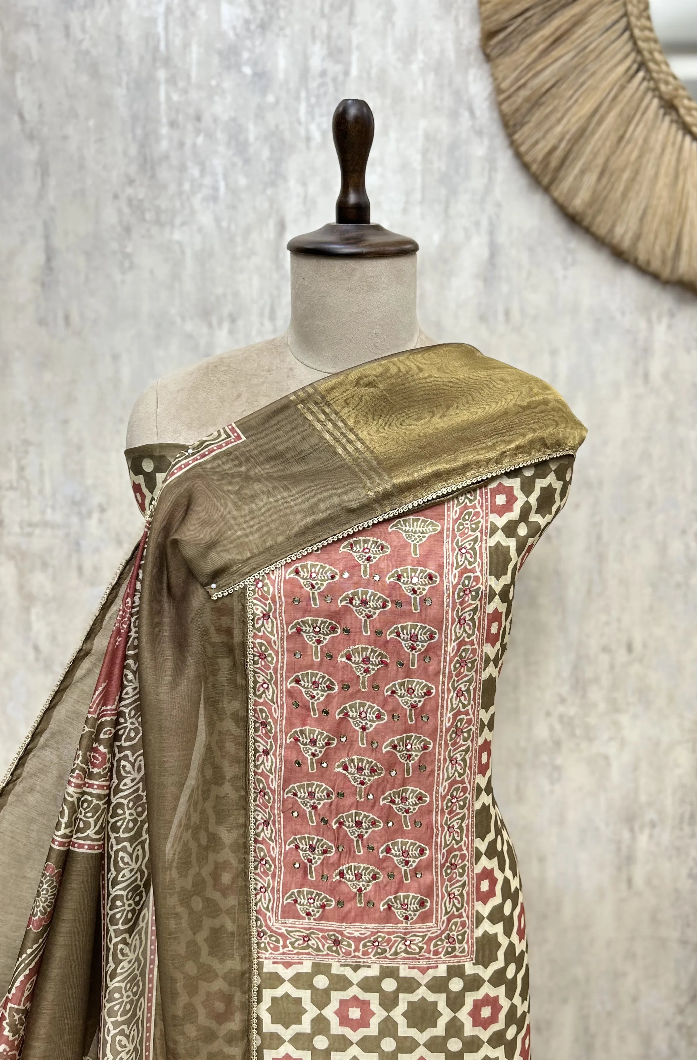 Heritage Mosaic Maheshwari Unstitched Suit