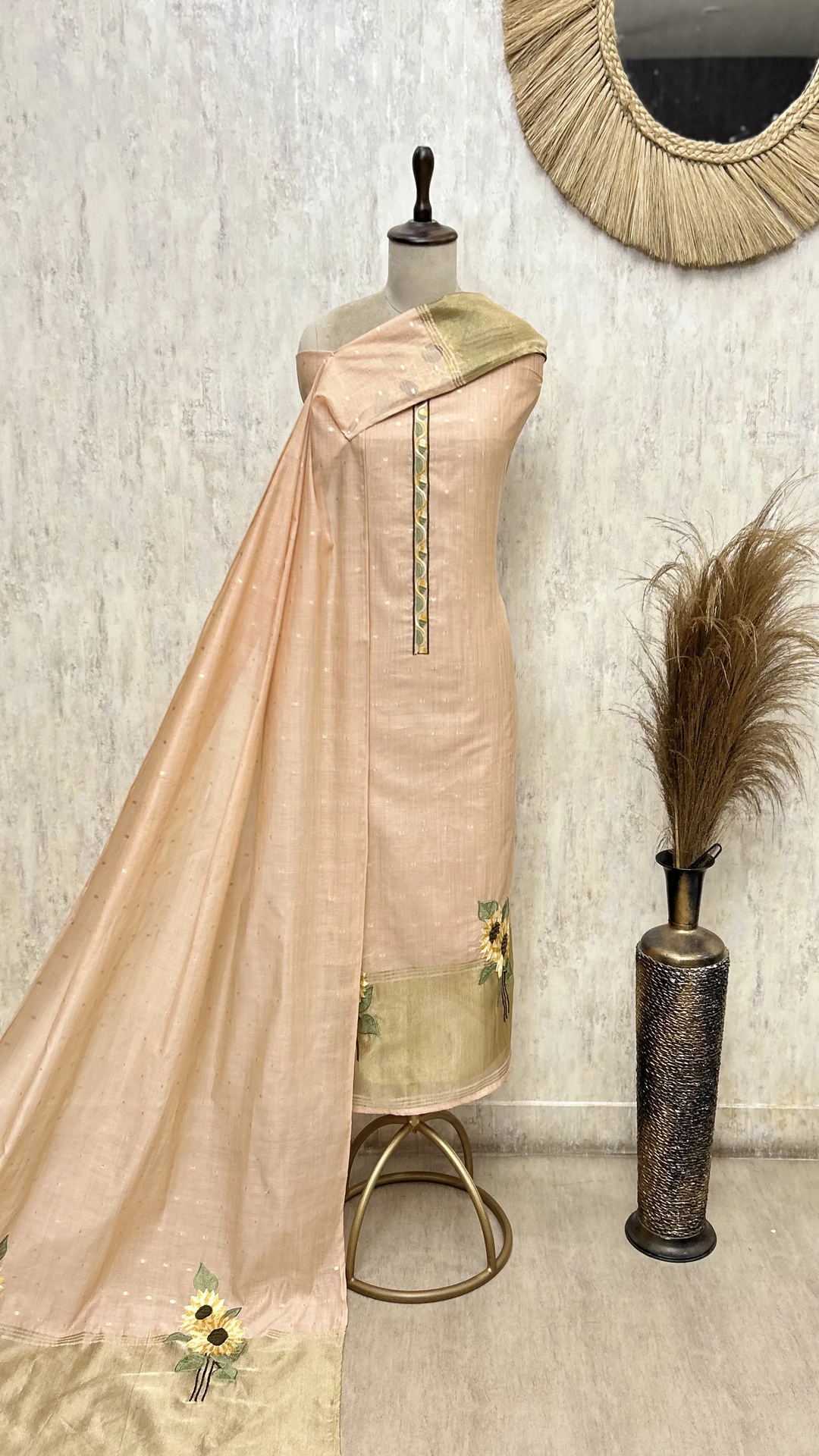 Nature's Weave Jamdani Unstitched Suit