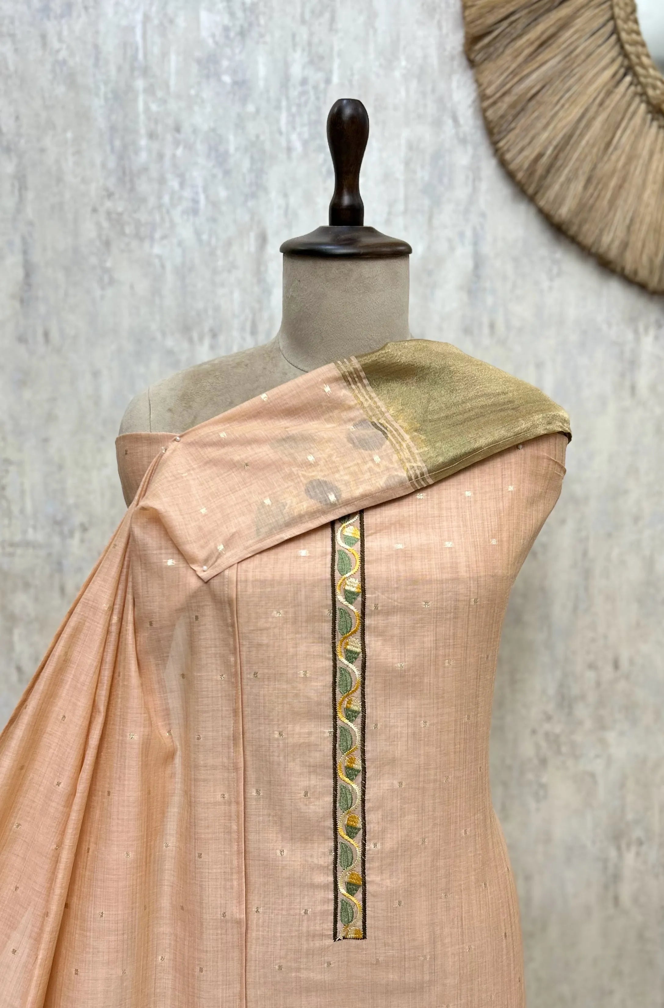 Nature's Weave Jamdani Unstitched Suit