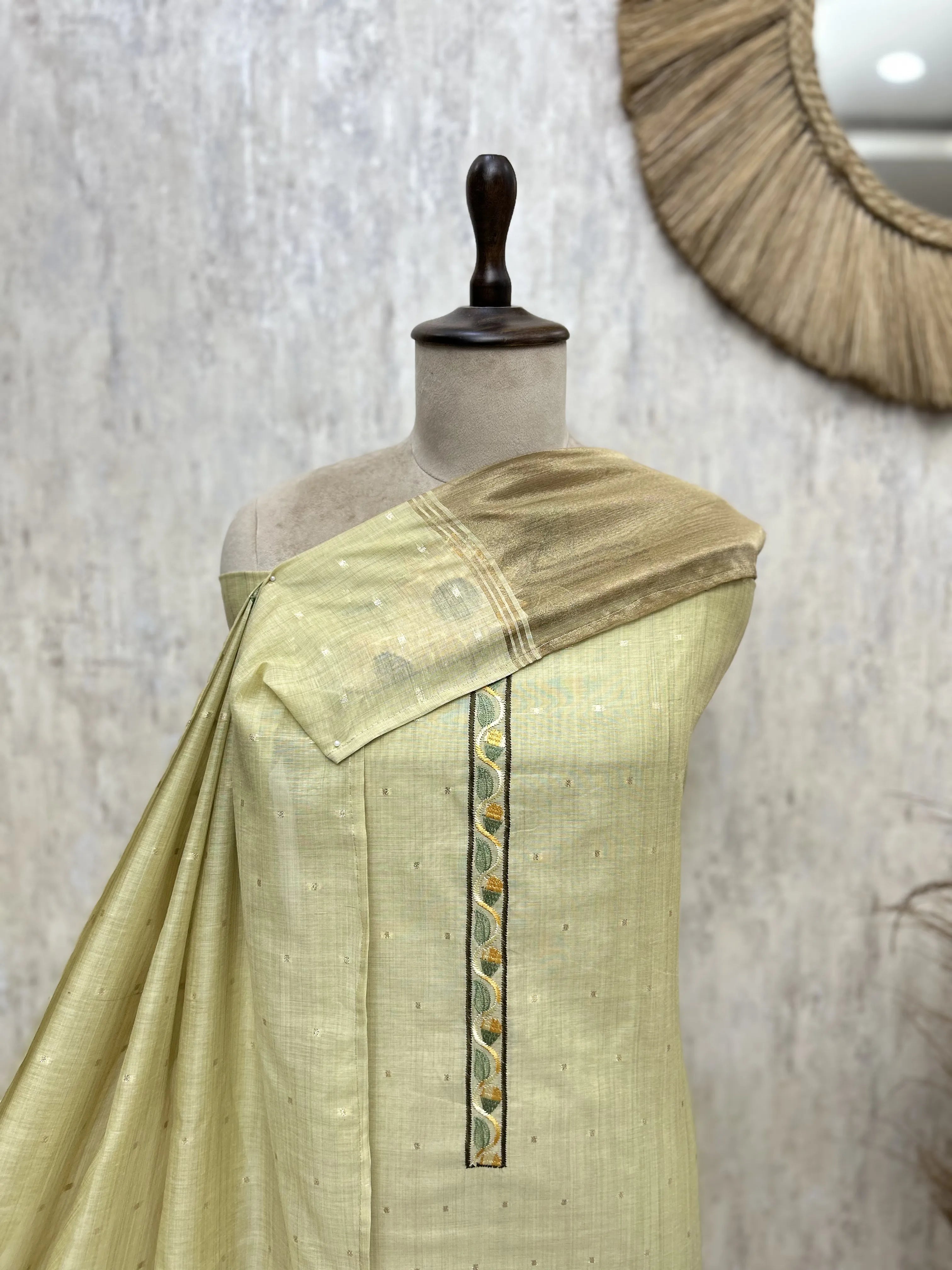 Nature's Weave Jamdani Unstitched Suit