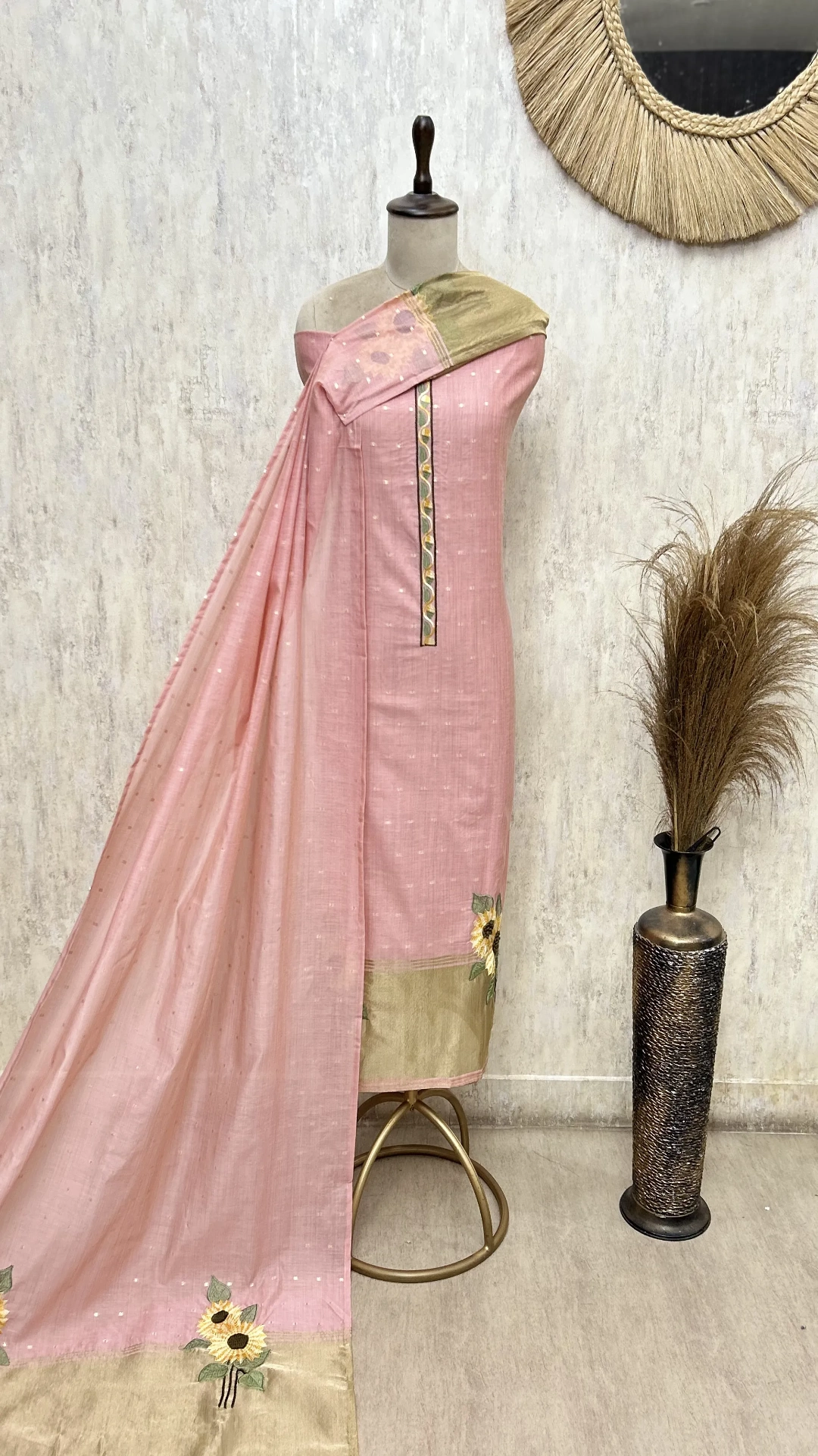 Nature's Weave Jamdani Unstitched Suit