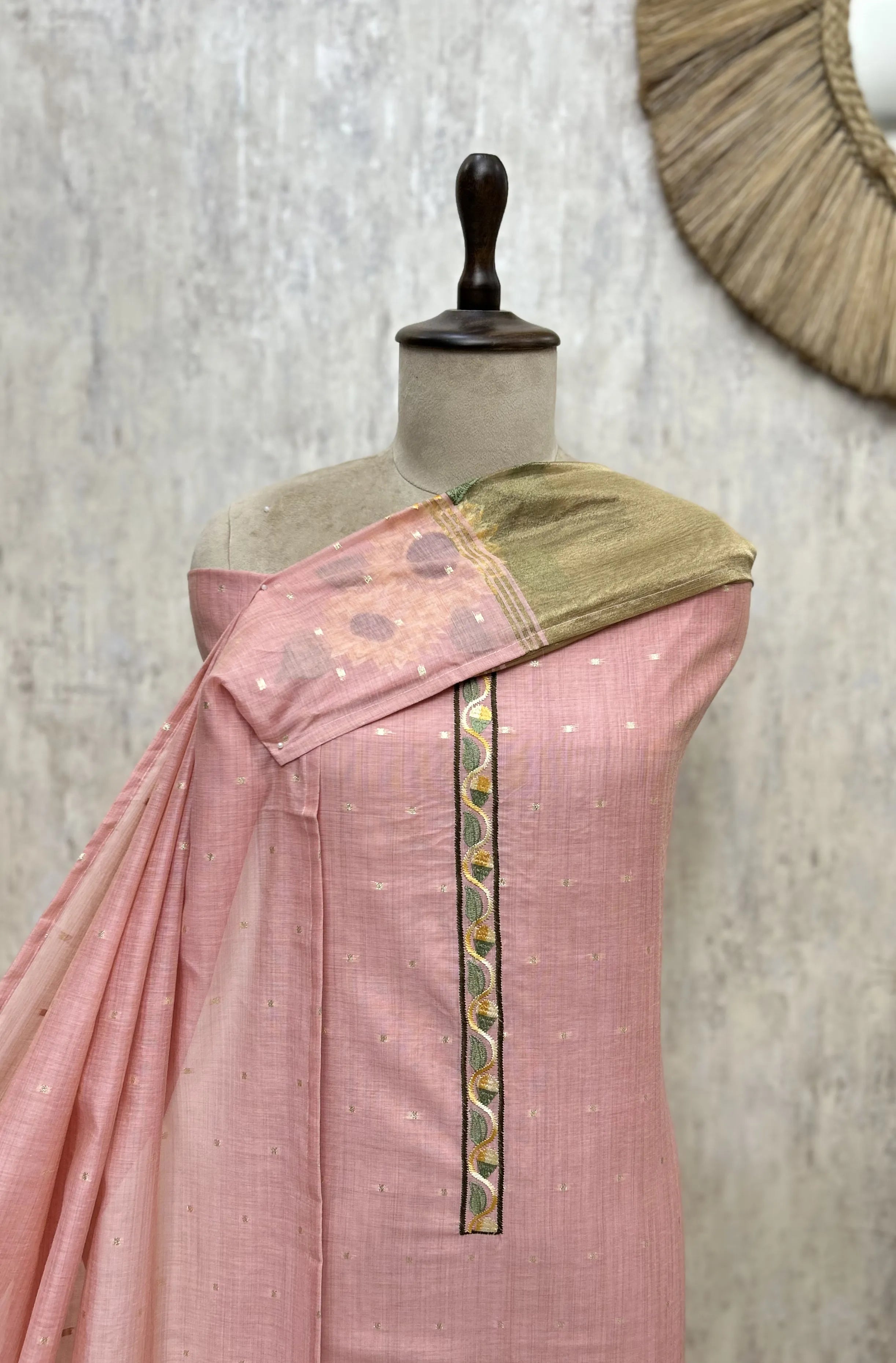 Nature's Weave Jamdani Unstitched Suit