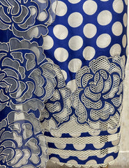 Midnight Polka Grace Organza Unstitched Suit