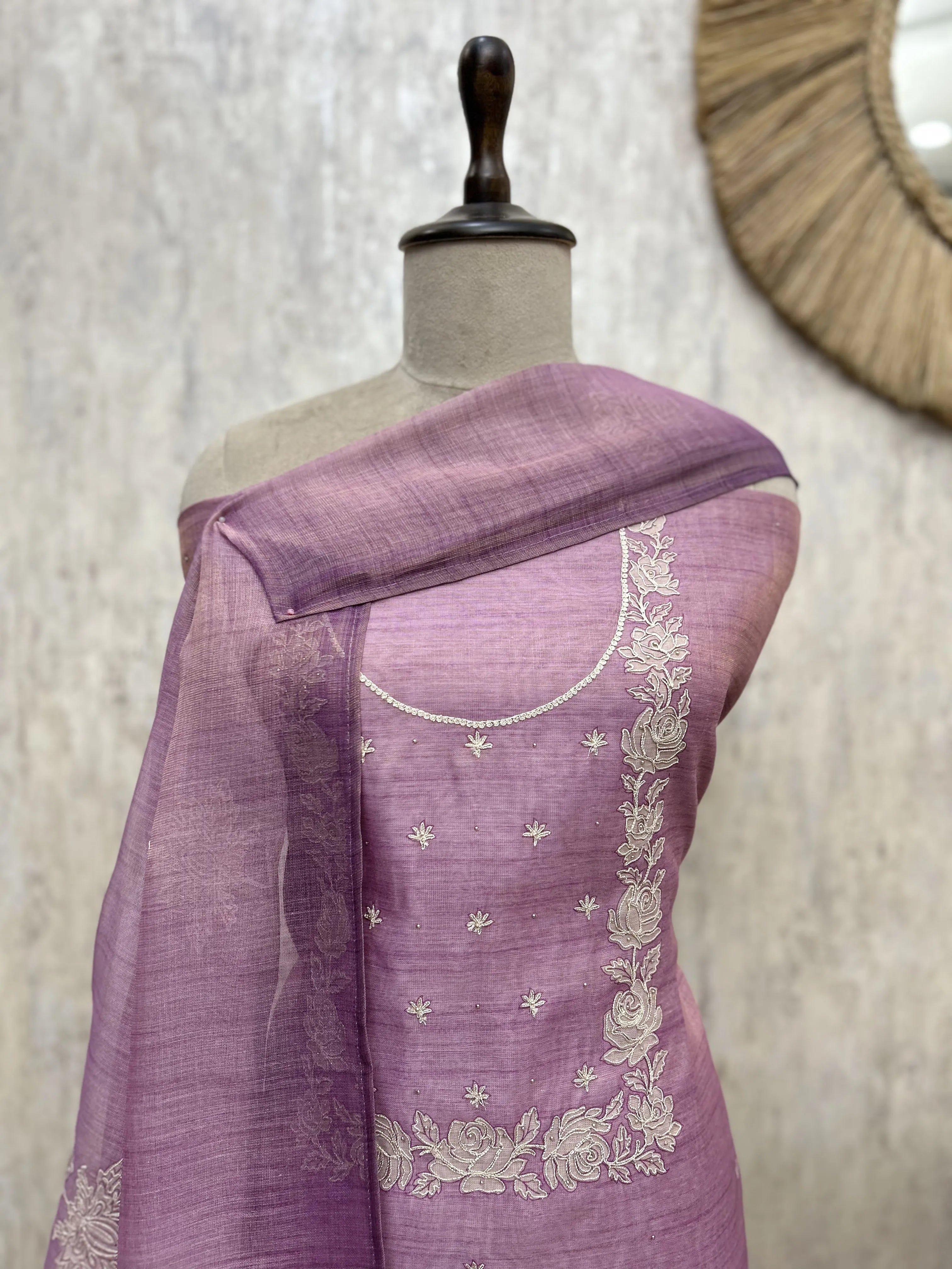Spring Charm Tissue linen Unstitched Suit