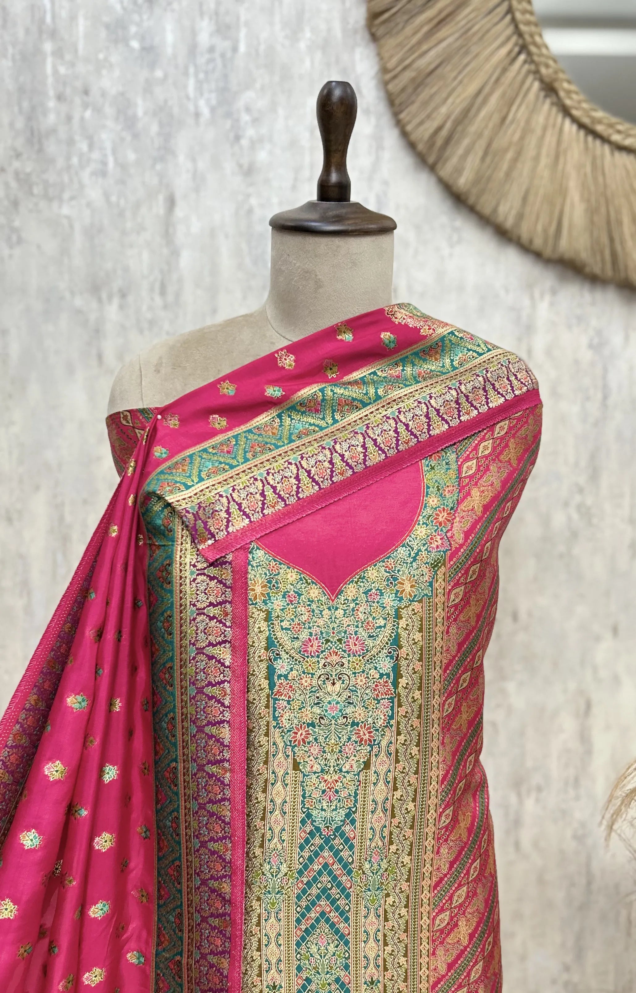 Gulnaar Grace Fine Silk Unstitched Suit