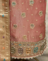 Elegant Woven Tissue Unstitched Suit