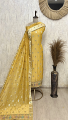 Elegant Woven Tissue Unstitched Suit