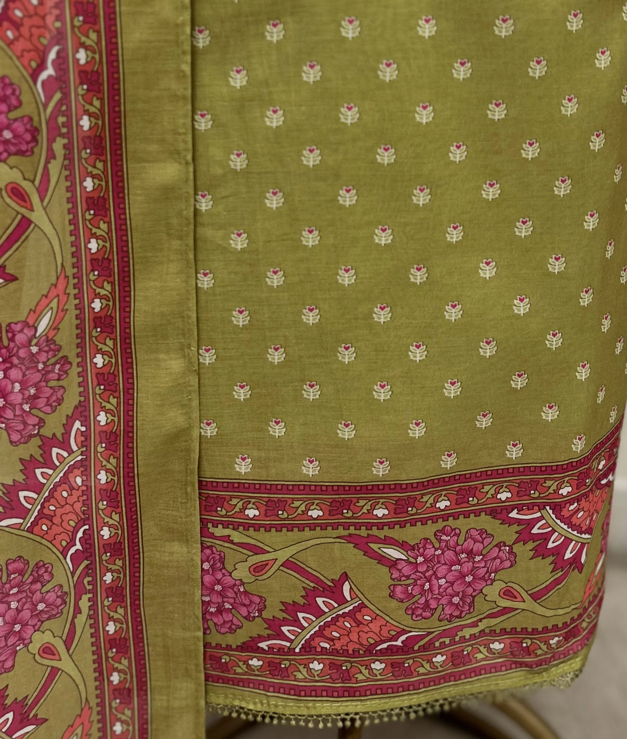 Soft Mul Cotton Embroidered Unstitched Suit