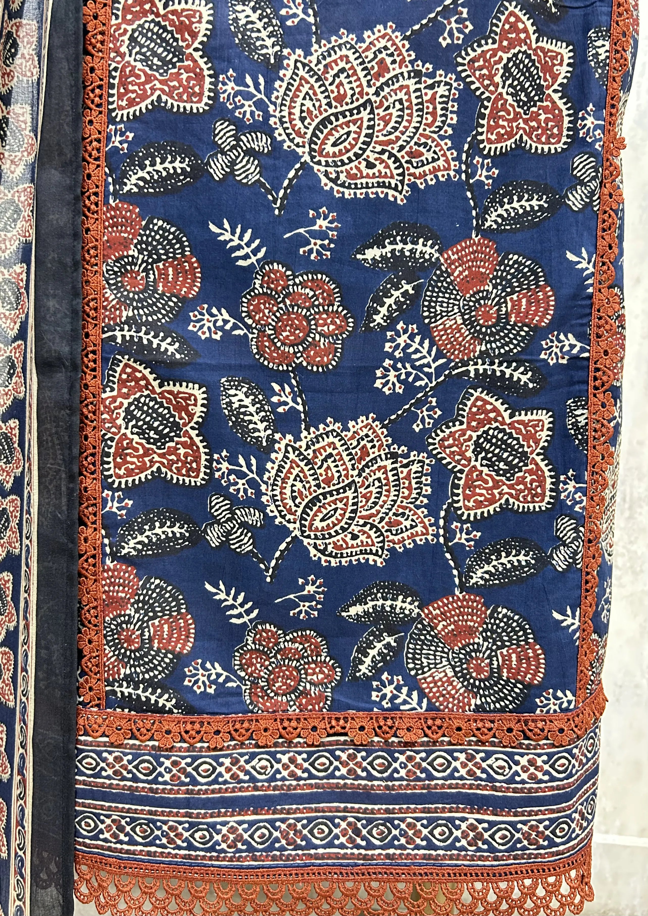 Heritage Rust Threads Cotton Unstitched Suit