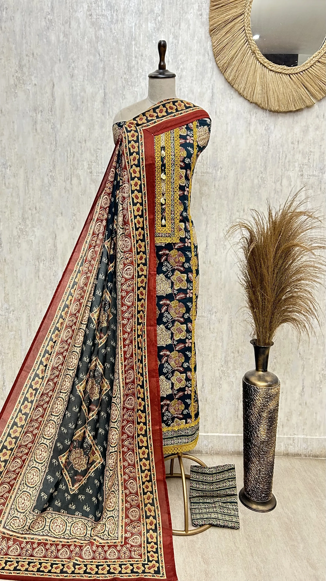 Heritage Rust Threads Cotton Unstitched Suit