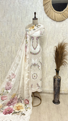 Luminous Organza Unstitched Suit