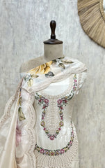 Luminous Organza Unstitched Suit